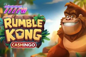 Tampilan visual slot Rumble Kong CASHINGO dengan tema hutan yang hidup